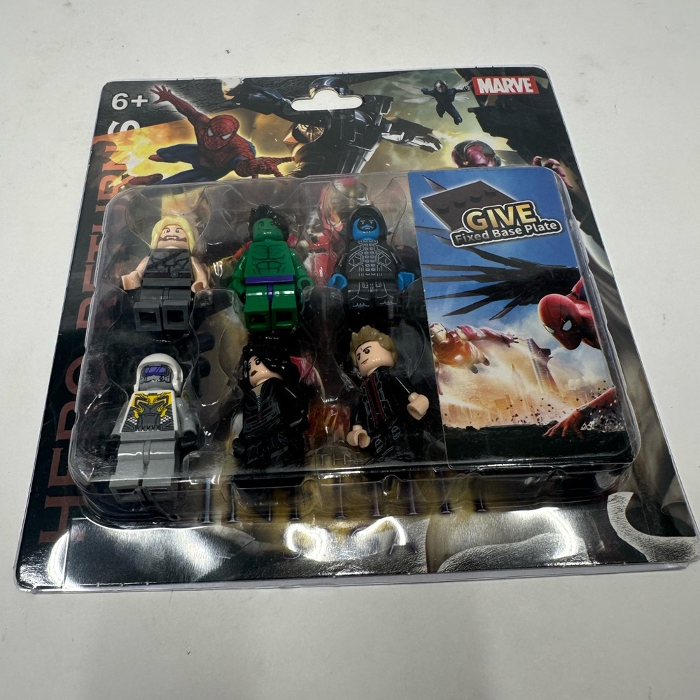 Marvel Avengers Minifigures 6pc Thor Hulk Star Lord Winter Soldier Quicksilver